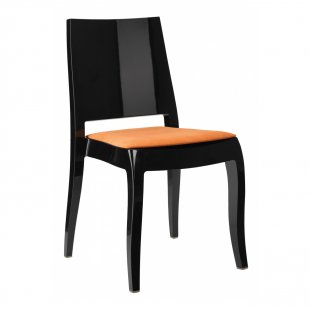Plastic chair with Class-X Soft upholstery
