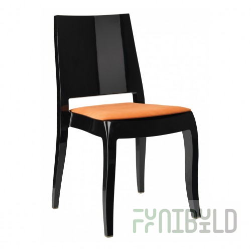 Plastic chair with Class-X Soft upholstery