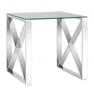 Coffee table 55*55 Cross silver