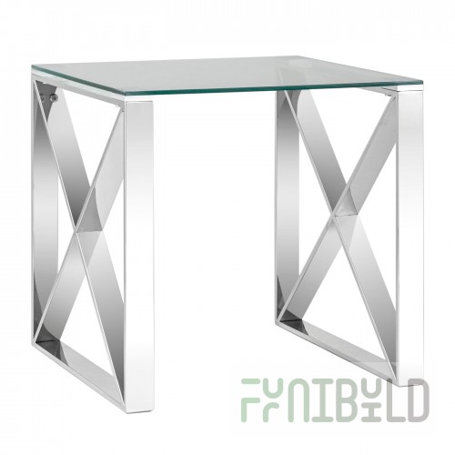 Coffee table 55*55 Cross silver