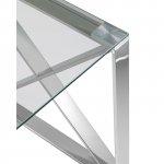 Coffee table 55*55 Cross silver