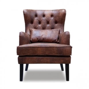 Alba armchair, leather
