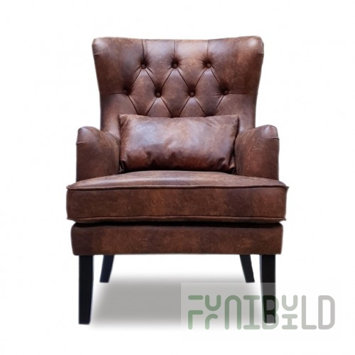 Alba armchair, leather
