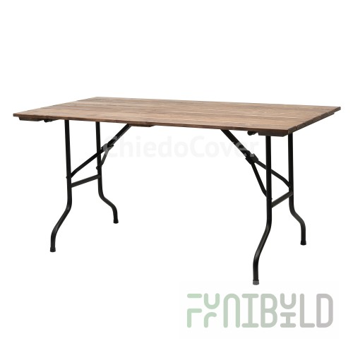 Table Leader 2, outdoor, made of slats