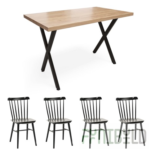Dining set Margit table + 4 tuckers