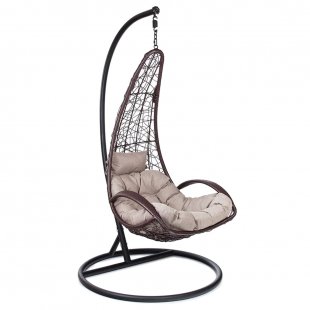 Hanging chair Belvik made of artificial rattan