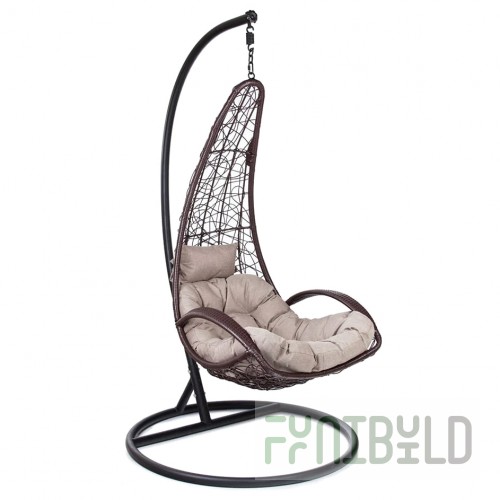 Hanging chair Belvik made of artificial rattan