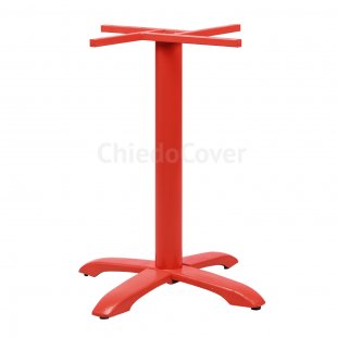 Cast iron table base Rome, red