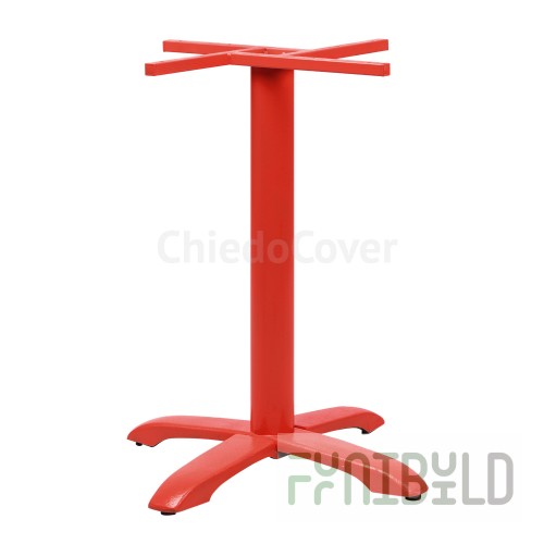 Cast iron table base Rome, red