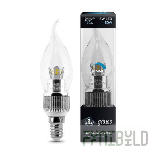 Lamp (LED) LED Gauss 4100K Filament Candle Tailed
