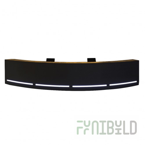 Radius reception desk black Power