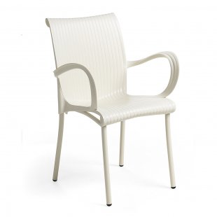 Plastic chair Dama, cream
