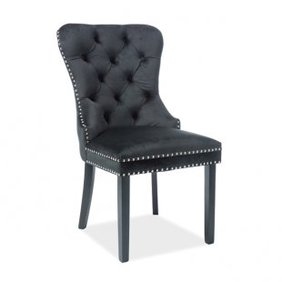 Signal august velvet chair, black