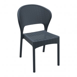 Chair plastic wicker Daytona, anthracite