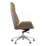 TopChairs Crown Executive Chair, Brown