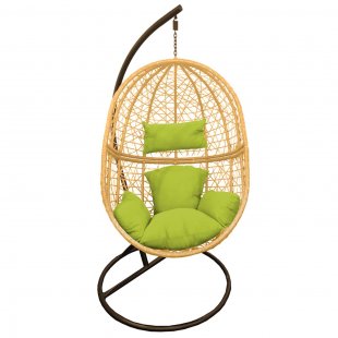 Hanging chair Hirvas made of artificial rattan