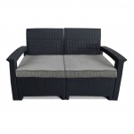 Two-seater rattan sofa SOFT 2