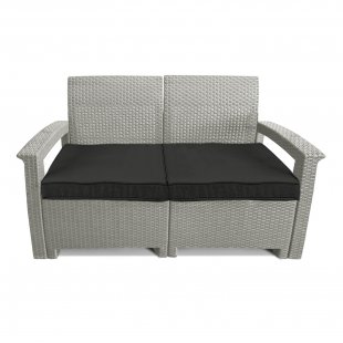 Two-seater rattan sofa SOFT 2