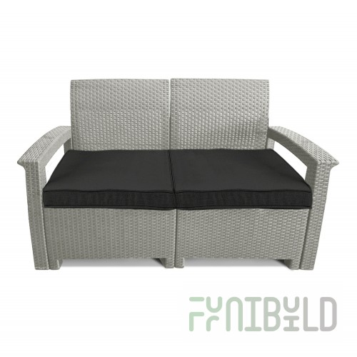 Two-seater rattan sofa SOFT 2