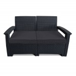 Two-seater rattan sofa SOFT 2