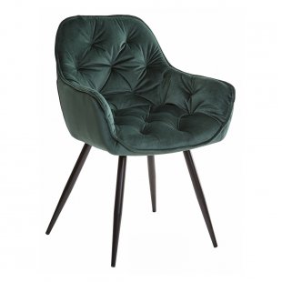 Malta chair, grey-green velour