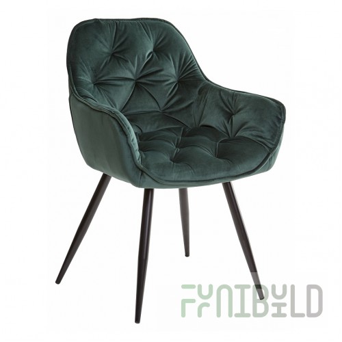 Malta chair, grey-green velour