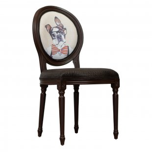 Voltaire chair, wenge, French mastiff