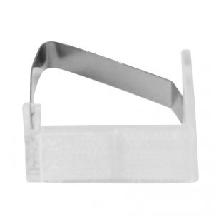 Transparent clip with velcro
