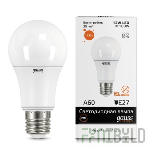 Lamp (LED) LED Gauss 12W 2700K Elementary
