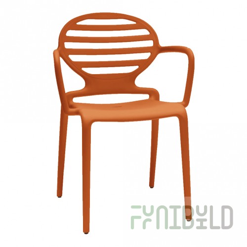 Plastic chair Cokka, orange