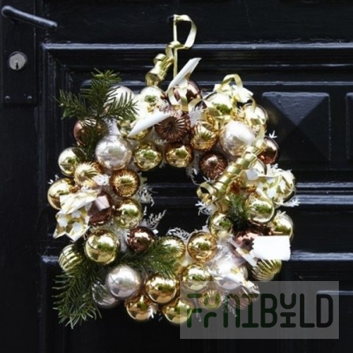 Decorative wreath Green Gold
