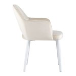 Chair Venus, cream velour, white legs Chair Venus, cream velour, white legs