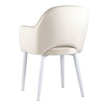 Chair Venus, cream velour, white legs Chair Venus, cream velour, white legs