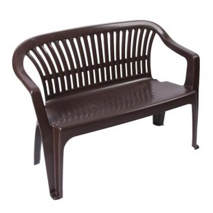 Plastic bench Prestige, brown