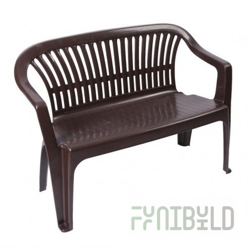 Plastic bench Prestige, brown