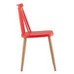 Morgan chair, plastic, red