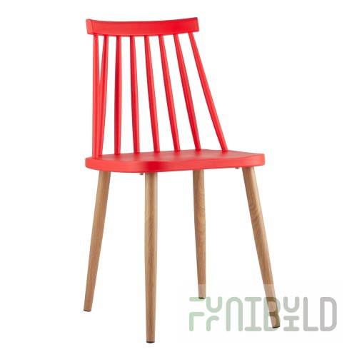 Morgan chair, plastic, red