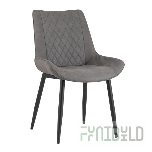 Chair Nevada, eco-leather, gray