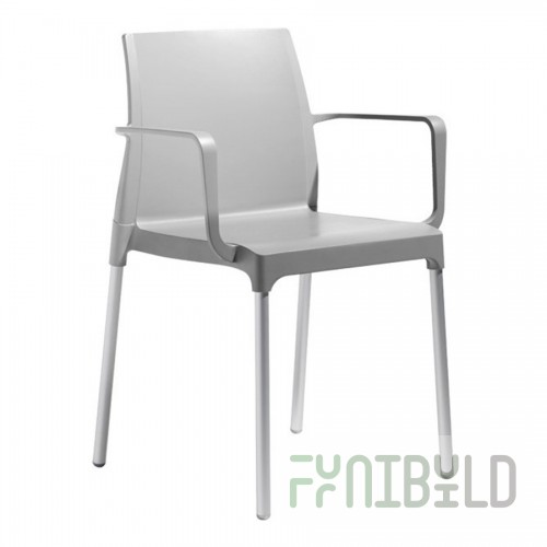 Plastic chair Chloe Mon Amour, light gray