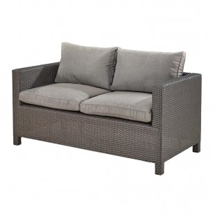 Woven sofa Gort, brown