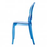 Chair transparent children's Baby Elizabeth blue