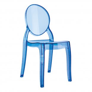 Chair transparent children's Baby Elizabeth blue