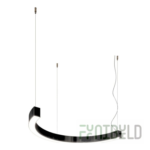 Pendant lamp Steria semicircle