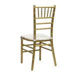 Chiavari chair wooden with cushion, Gold Chiavari chair wooden with cushion, Gold