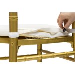 Chiavari chair wooden with cushion, Gold Chiavari chair wooden with cushion, Gold