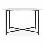 Table Aria, white tabletop, black frame
