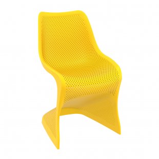 Plastic chair Bloom, yellow