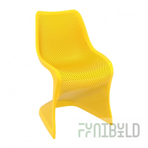 Plastic chair Bloom, yellow