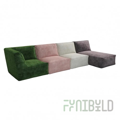 Modular sofa Quadro set, 4 elements