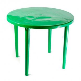 Plastic table round, green